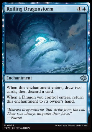 (055) Magic The Gathering Tarkir: Dragonstorm Single: Roiling Dragonstorm Holo Uncommon