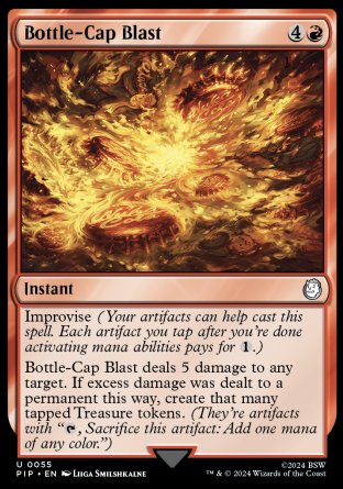 (055) Magic The Gathering Universes Beyond: Fallout Single: Bottle-Cap Blast Holo Uncommon