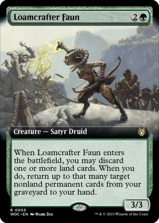 (055) Magic The Gathering Commander: Wilds of Eldraine: Extras Single: Loamcrafter Faun Rare