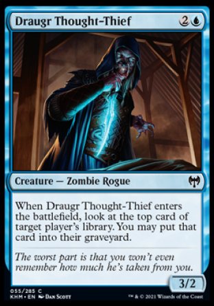 (055/285) Magic The Gathering Kaldheim Single: Draugr Thought-Thief Common