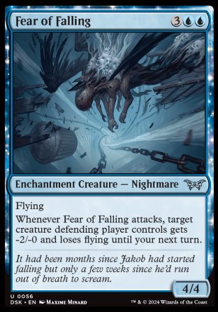 (056) Magic The Gathering Duskmourn: House of Horror Single: Fear of Falling Uncommon