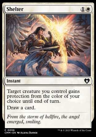 (056) Magic The Gathering Commander Masters Single: Shelter Holo Common