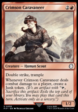 (056) Magic The Gathering Universes Beyond: Fallout Single: Crimson Caravaneer Uncommon