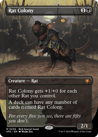 (056) Magic The Gathering Special Guests Single: Rat Colony Holo Mythic