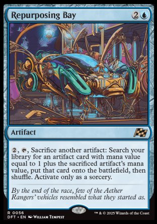 (056) Magic The Gathering Aetherdrift Single: Repurposing Bay Holo Rare