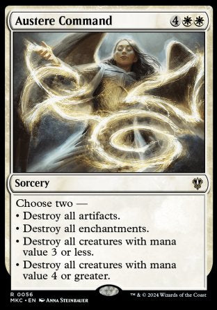 (056) Magic The Gathering Commander: Murders at Karlov Manor Single: Austere Command Rare