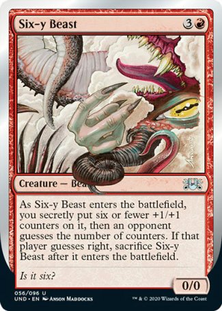 (056/096) Magic The Gathering Unsanctioned Single: Six-y Beast Uncommon