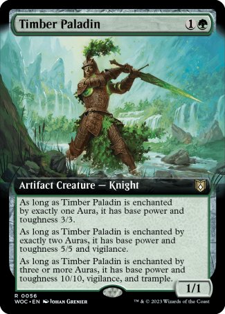 (056) Magic The Gathering Commander: Wilds of Eldraine: Extras Single: Timber Paladin Rare
