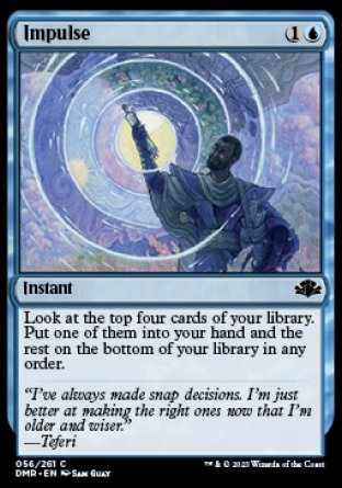 (056) Magic The Gathering Dominaria Remastered Single: Impulse Holo Common