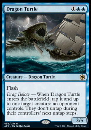 (056) Magic The Gathering Adventures in the Forgotten Realms Single: Dragon Turtle Holo Rare