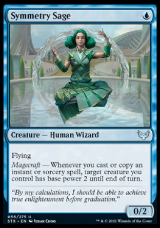 (056) Magic The Gathering Strixhaven: School of Mages Single: Symmetry Sage Holo Uncommon