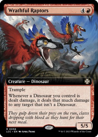 (056) Magic The Gathering Commander: The Lost Caverns of Ixalan: Extras Single: Wrathful Raptors Rare