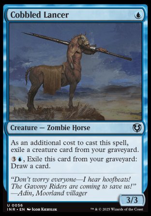 (056) Magic The Gathering Innistrad Remastered Single: Cobbled Lancer Holo Uncommon