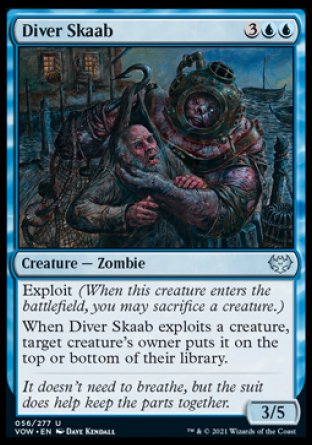 (056) Magic The Gathering Innistrad: Crimson Vow Single: Diver Skaab Holo Uncommon