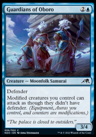 (056) Magic The Gathering Kamigawa: Neon Dynasty Single: Guardians of Oboro Holo Common