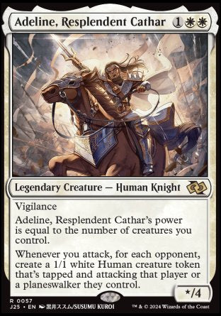 (057) Magic The Gathering Foundations Jumpstart Single: Adeline, Resplendent Cathar Rare