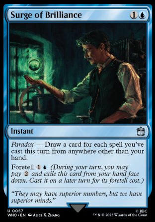 (057) Magic The Gathering Universes Beyond: Doctor Who Single: Surge of Brilliance Holo Uncommon