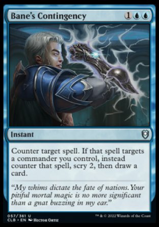 (057) Magic The Gathering Commander Legends: Battle for Baldur's Gate Single: Bane's Contingency Holo Uncommon