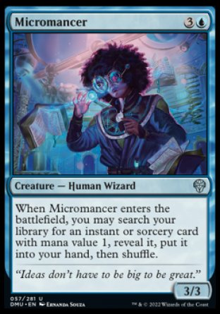 (057) Magic The Gathering Dominaria United Single: Micromancer Holo Uncommon