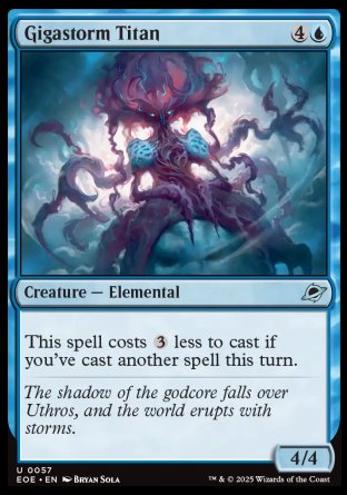(057) Magic The Gathering Edge of Eternities Single: Gigastorm Titan Uncommon