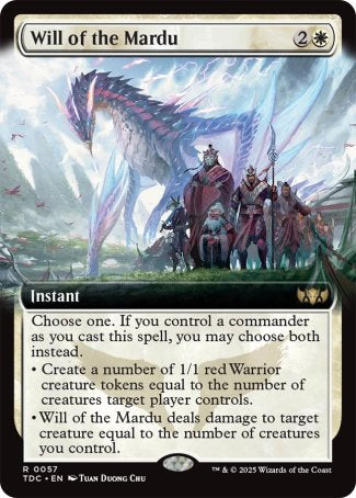(057) Magic The Gathering Commander: Tarkir: Dragonstorm: Extras Single: Will of the Mardu Rare