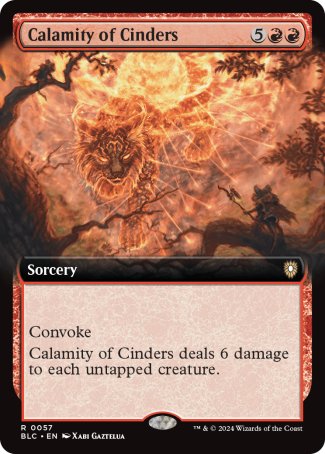 (057) Magic The Gathering Commander: Bloomburrow: Extras Single: Calamity of Cinders Rare
