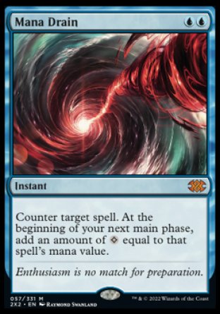 (057) Magic The Gathering Double Masters 2022 Single: Mana Drain Holo Mythic