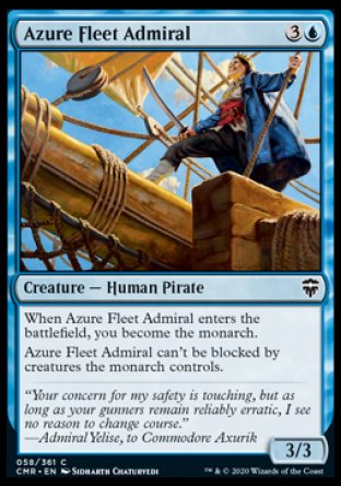 (058/361) Magic The Gathering Commander Legends Single: Azure Fleet Admiral Holo Common