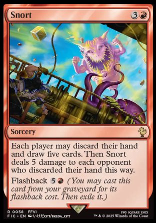 (058) Magic The Gathering Commander: Magic: The Gathering - FINAL FANTASY: Collector's Edition Single: Snort Holo Rare