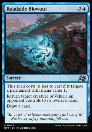 (058) Magic The Gathering Aetherdrift Single: Roadside Blowout Holo Uncommon