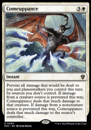 (058) Magic The Gathering Commander: Murders at Karlov Manor Single: Comeuppance Rare