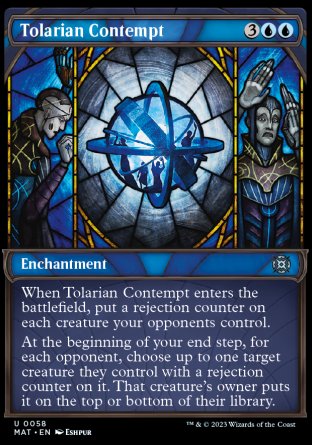 (058) Magic The Gathering March of the Machine: The Aftermath: Extras Single: Tolarian Contempt (V.1) Holo Uncommon