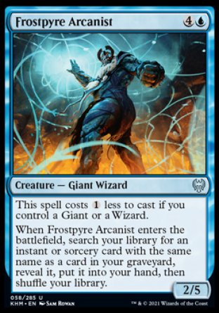 (058/285) Magic The Gathering Kaldheim Single: Frostpyre Arcanist Holo Uncommon