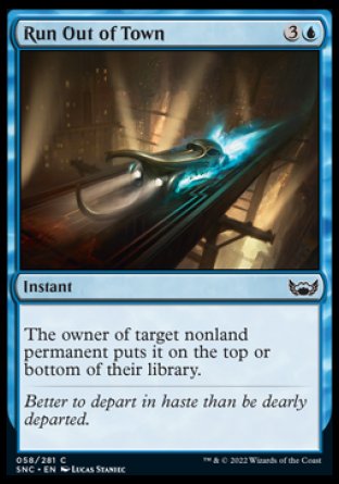 (058) Magic The Gathering Streets of New Capenna Single: Run Out of Town Holo Common