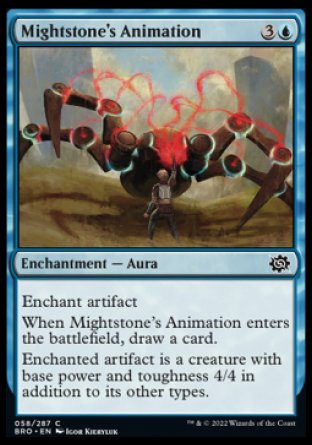 (058) Magic The Gathering The Brothers' War Single: Mightstone's Animation Holo Common