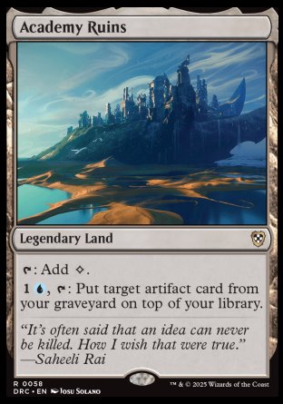 (058) Magic The Gathering Commander: Aetherdrift Single: Academy Ruins Rare