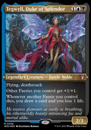 (058) Magic The Gathering Commander: Wilds of Eldraine: Extras Single: Tegwyll, Duke of Splendor (V.2) Holo Mythic
