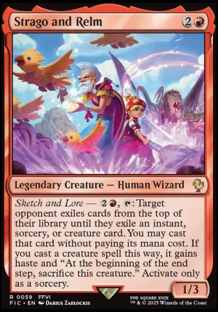 (059) Magic The Gathering Commander: Magic: The Gathering - FINAL FANTASY: Collector's Edition Single: Strago and Relm Holo Rare