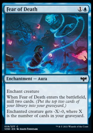 (059) Magic The Gathering Innistrad: Crimson Vow Single: Fear of Death Common