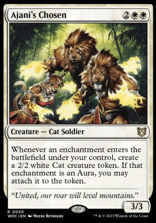 (059) Magic The Gathering Commander: Wilds of Eldraine Single: Ajani's Chosen Rare