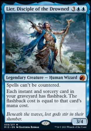 (059) Magic The Gathering Innistrad: Midnight Hunt Single: Lier, Disciple of the Drowned Mythic