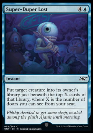 (059) Magic The Gathering Unfinity Single: Super-Duper Lost Holo Common