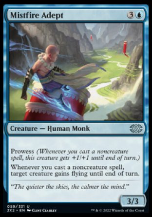 (059) Magic The Gathering Double Masters 2022 Single: Mistfire Adept Holo Uncommon