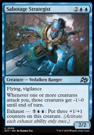 (059) Magic The Gathering Aetherdrift Single: Sabotage Strategist Holo Uncommon