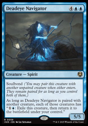(059) Magic The Gathering Innistrad Remastered Single: Deadeye Navigator Holo Rare