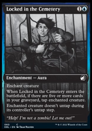 (060) Magic The Gathering Innistrad: Double Feature Single: Locked in the Cemetery Holo Common