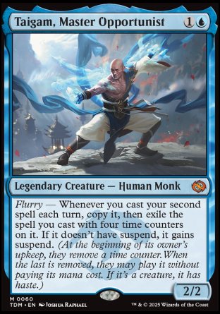 (060) Magic The Gathering Tarkir: Dragonstorm: Promos Single: Taigam, Master Opportunist (V.1) Holo Mythic