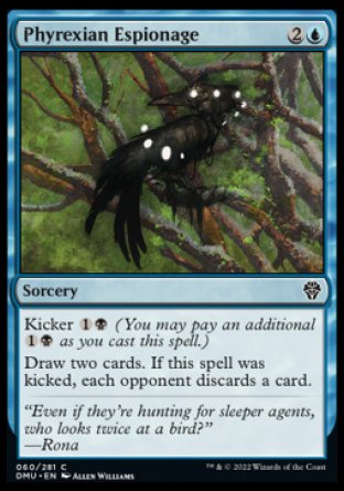 (060) Magic The Gathering Dominaria United Single: Phyrexian Espionage Holo Common
