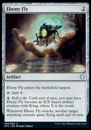 (060) Magic The Gathering Commander: Adventures in the Forgotten Realms Single: Ebony Fly Uncommon