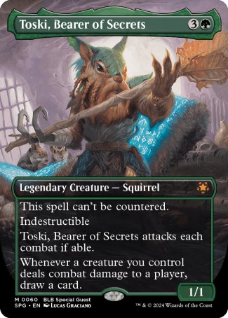 (060) Magic The Gathering Special Guests Single: Toski, Bearer of Secrets Holo Mythic